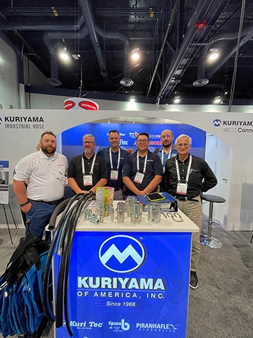 Kuriyama team at the booth