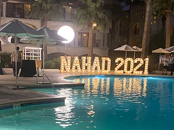 NAHAD 2021 sign