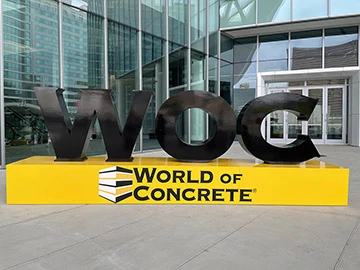 World of Concrete sign